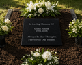 Personalised Engraved Granite Grave Marker Memorial | 20 x 20cm Weatherproof Temporary Headstone